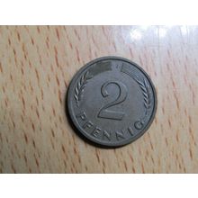 1964j 2 Pfennig Germany Coin