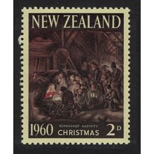 New Zealand 'The Adoration of the Shepherds' by Rembrandt Christmas 1960 MNH