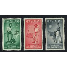 New Zealand Explorer Gold Digger Pioneer Woman 3v 1960 MNH SG#778-780