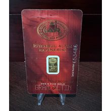 1 Gram Gold Bar Istanbul Altin Rafinerisi in Plastic Assay Card