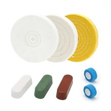 SCOTTCHEN 6Inch Buffing Polishing Wheels 1/2" Arbor Hole,Soft/Fine/Medium for Be