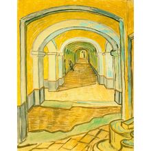 Van Gogh - A Passage way At The Asylum Poster Canvas Movie Film Print A0 A1 A2 A