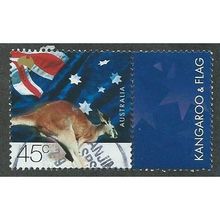 AUS 2000 45c 'NATURE AND NATION - KANGAROO AND FLAG' FINE USED (EBID35-838)