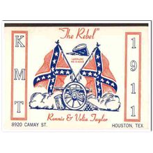 kmt-1911 ronnie taylor houston texas 1960s cb qsl vintage postcard