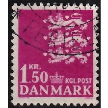 Denmark, 1962 1.5k Coat of Arms, SG 346F (Scott #399), used