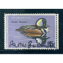 Used RW45 $5 Hooded Merganser Drake Very Fine C1061