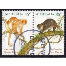 Australia 1996 Cuscus - J.I. with Indonesia - 45c Joined Pair Used