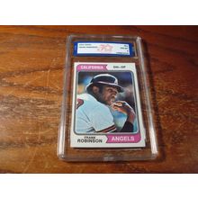 1974 Topps, Graded Near Mint 8, FRANK ROBINSON, HOF, Angels