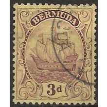 Bermuda 1913 SG49 3d Purple/Yellow Fine Used . .