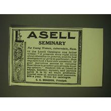 1902 Lasell Seminary Ad - Lasell Seminary for young women, auburndale, Mass.