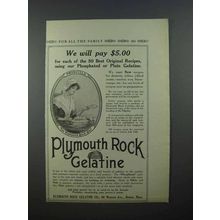 1913 Plymouth Rock Gelatine Ad - We Will Pay