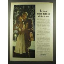 1940 Listerine Antiseptic Ad - Kissed Out of Picture