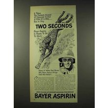 1948 Bayer Aspirin Ad - Fastest Animal 10 Seconds