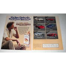 1986 Camel Lights Cigarette Ad - World Class Sports Car