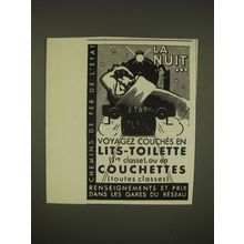 1934 chemins de Fer de L'etat Ad - In French - La nuit