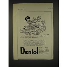 1934 Dentol Toothpaste Ad - in French - Ah! I que su sens le camembert, nasse so