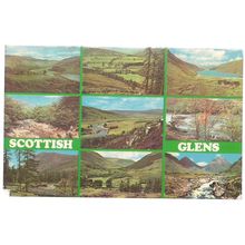 multiview, SCOTTISH GLENS, SCOTLAND unused vintage postcard Colourmaster =