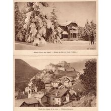 Jura Chalet Chateau Du Col De Porte Route D'Hiver Des Alpes 2x Old Postcard