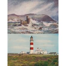Isle Of Man Tower Of Refuge Disaster Weather & Lighthouse 2x Postcard s