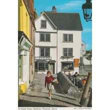 Lady Shopping at The Island House Barbican Plymouth Postcard