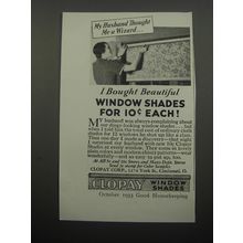 1933 Clopay Window Shades Ad - My husband thought me a wizard