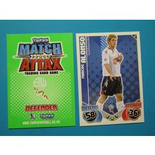 96. Marcos Alonso - Bolton Wanderers - Match Attax 2010/11 Football Card EF1