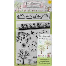 For All Seasons Embossing Folder & Stamp Set. Stamping Cardmaking Scrapbooking