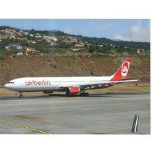 AIRBUS A330 AIRCRAFT AIR BERLIN AT MADEIRA FUNCHAL AIRPORT CARD NO W 139