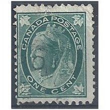 Canada 1897 SG143 1c Blue-Green Fine Used.