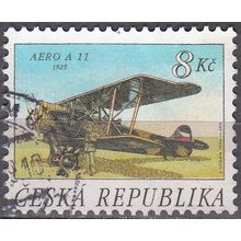 Ceska Republika 1996 Michel 128 O Cote (2009) 0.50 € Avion Aero A11 Cachet rond