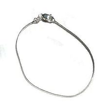 925 Sterling Silver 7 inch 1mm snake bracelet