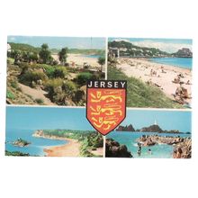 JERSEY .multi-view .. vintage unused postcard c.1970's =