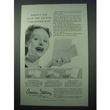 1953 American Stationery Ad - Church Correspondence