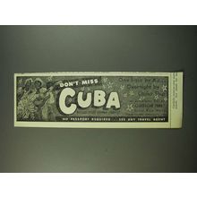 1955 Cuban Tourist Commission Ad - Don't Miss Cuba