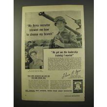 1957 U.S. Army Ad - How to Choose My Branch