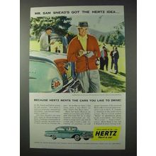 1958 Hertz Rent-a-Car Ad - Sam Snead