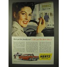 1958 Hertz Rent-A-Car Ad - She's Got the Family Car