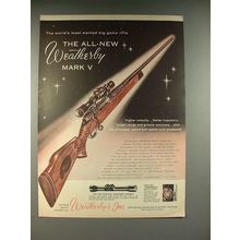 1959 Weatherby Mark V Rifle Gun Ad!