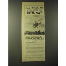 1960 Britain's Royal Navy Ad - Fly as a Helicopter pilot on a 5-year commission
