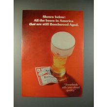 1975 Budweiser Beer Ad - Still Beechwood Aged!