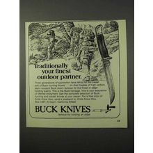 1975 Buck Knives Ad - Your Finest Outdoor Partner