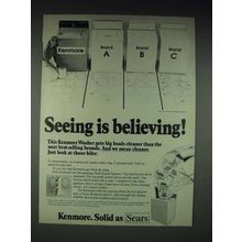 1976 Kenmore Washing Machine Ad - Seeing is Believing