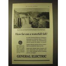 1924 General Electric Ad - How far can a waterfall fall?