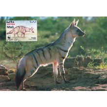 Aardwolf Protele Erdwolf WWF Wolf Ethiopia Stamp FDC Postcard