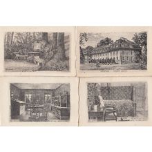 Weimar Goethe's Sterbezimmer Death Room German Poet 4x Old Postcard s