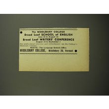 1954 Middlebury College Ad - The Middlebury College Bread Loaf School of English