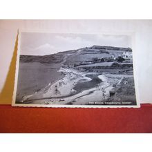 THE BEACH, CHARMOUTH, DORSET unused vintage postcard =