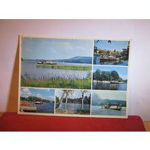 multiview, SILKEBORG, DENMARK. used postcard 1992 postmark =