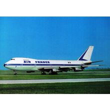Aircraft postcard Air France Boeing 747, F-BPVP, 1976. Unposted