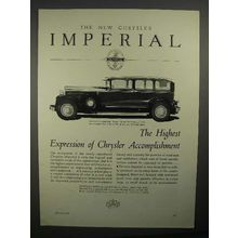 1929 Chrysler Imperial 7-passenger Sedan Car Ad